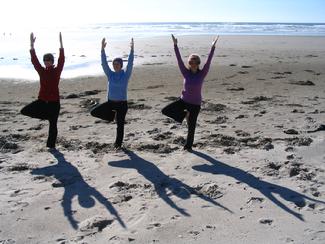 Yoga on the Beach (photo by Goddess Julia Hughes)